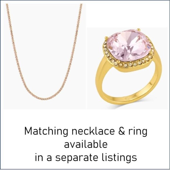 Gorjana Bracelet Lexi 18K Gold Plated Crystal Blush Pink NEW - Picture 10 of 10